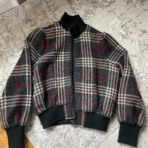 Plaid Zip-Up Jacket